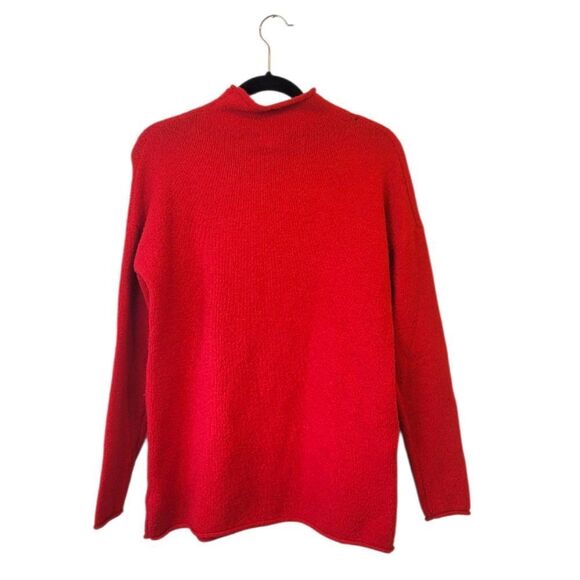 Cupcakes And Cashmere Red Ski Mock Neck Sweater Size US M - Picture 2 of 5
